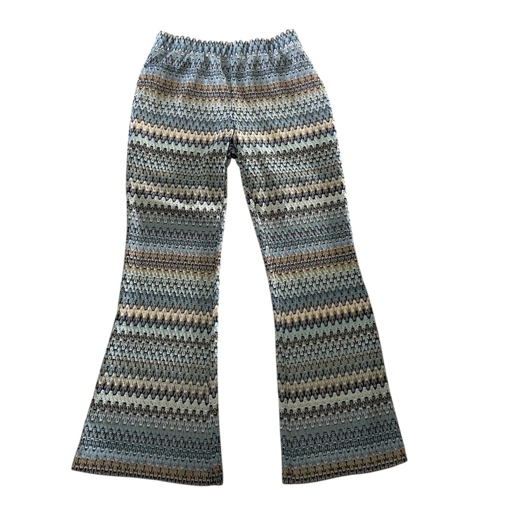 Joe B 70s Crochet Bell Bottom Pants size small - Picture 2 of 5